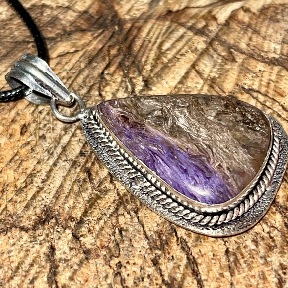 Purple Charoite Pendant 2” - Picture 9 of 14